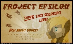 Size: 2500x1500 | Tagged: safe, artist:invultrois, oc, oc only, oc:maplewood, fallout equestria, ministry of wartime technology, poster