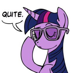 Size: 945x945 | Tagged: safe, artist:megasweet, twilight sparkle, pony, g4, female, glasses, quite, solo, template