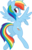 Size: 3797x6000 | Tagged: safe, artist:hidden-cat, artist:slb94, rainbow dash, pegasus, pony, g4, backwards cutie mark, butt, female, hooves, looking back, mare, plot, rainbutt dash, simple background, smiling, smirk, solo, spread wings, transparent background, vector, wings