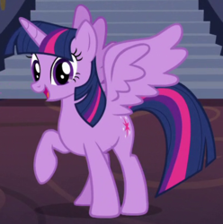 Size: 418x422 | Tagged: safe, screencap, twilight sparkle, alicorn, pony, g4, twilight's kingdom, cropped, female, mare, raised hoof, solo, twilight sparkle (alicorn)