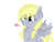 Size: 1024x768 | Tagged: safe, artist:php76, derpibooru exclusive, derpy hooves, pegasus, pony, g4, blushing, chest fluff, cute, derpabetes, female, heart, mare, pigtails, simple background, solo, white background