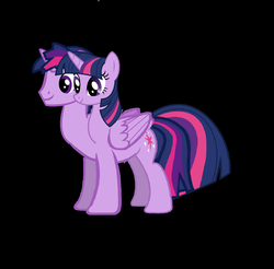 Size: 1569x1545 | Tagged: safe, artist:theunknowenone1, twilight sparkle, alicorn, pony, g4, conjoined, conjoined twins, dusk shine, fusion, multiple heads, prince dusk, rule 63, self ponidox, twilight sparkle (alicorn), two heads, what has magic done