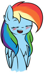 Size: 1024x1711 | Tagged: safe, artist:starlyfly, rainbow dash, g4, blushing, chest fluff, cute, eyes closed, female, solo