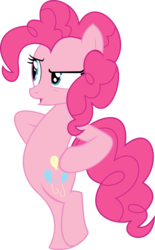Size: 1739x2807 | Tagged: dead source, safe, artist:mahaugher, pinkie pie, earth pony, pony, g4, putting your hoof down, .svg available, bipedal, female, hooves on hips, sassy, simple background, solo, transparent background, vector