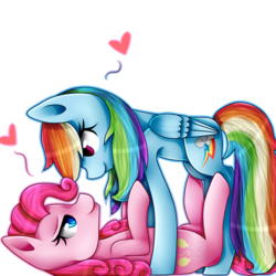 Size: 1024x1024 | Tagged: safe, artist:applejacks2, pinkie pie, rainbow dash, g4, female, heart, lesbian, ship:pinkiedash, shipping