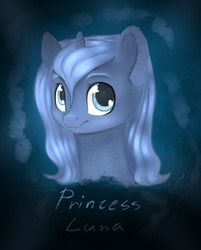 Size: 690x860 | Tagged: safe, artist:scroll-with-feather, princess luna, g4, female, filly, solo, woona