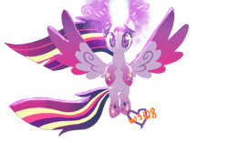 Size: 1115x698 | Tagged: safe, artist:wintersnow2828, twilight sparkle, alicorn, pony, g4, female, looking at you, mare, rainbow power, simple background, solo, transparent background, twilight sparkle (alicorn)