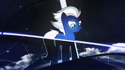 Size: 1920x1080 | Tagged: safe, artist:alicornoverlord, artist:mtgman96, night glider, pegasus, pony, g4, abstract background, cloud, female, mare, night, show accurate, sky, smug, solo, stars, vector, wallpaper