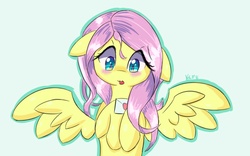 Size: 1618x1007 | Tagged: safe, artist:kawaiipony2, fluttershy, g4, female, floppy ears, letter, solo