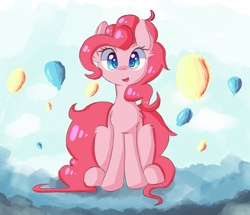 Size: 1204x1036 | Tagged: safe, artist:kawaiipony2, pinkie pie, earth pony, pony, g4, cute, diapinkes, female, mare, sitting, solo