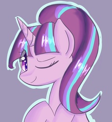 Size: 954x1039 | Tagged: safe, artist:kawaiipony2, starlight glimmer, g4, female, s5 starlight, simple background, solo, wink