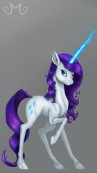 Size: 1077x1920 | Tagged: safe, artist:redjacknine, rarity, g4, female, magic, solo