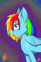 Size: 853x1280 | Tagged: safe, artist:deisori-nanobug, rainbow dash, g4, female, solo