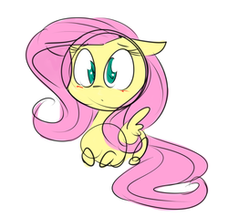 Size: 1280x1221 | Tagged: safe, artist:estrill, fluttershy, g4, female, floppy ears, sketch, solo