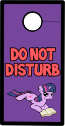 Size: 1680x3252 | Tagged: safe, artist:mr-1, twilight sparkle, g4, do not disturb, reading, sign