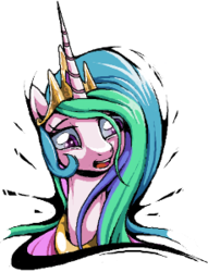 Size: 229x299 | Tagged: safe, artist:stoic5, princess celestia, pony, g4, female, mare, open mouth, picture for breezies, portrait, simple background, solo, white background