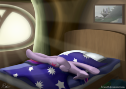 Size: 1527x1080 | Tagged: safe, artist:bcrich40, twilight sparkle, g4, bed, female, solo