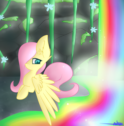 Size: 2000x2021 | Tagged: safe, artist:ashee, fluttershy, g4, female, high res, solo