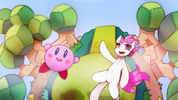 Size: 1400x788 | Tagged: safe, artist:foxinshadow, oc, puffball, crossover, kirby, kirby (series), super smash bros.