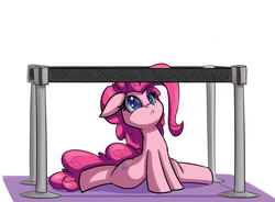 Size: 1700x1250 | Tagged: safe, artist:heir-of-rick, part of a set, pinkie pie, earth pony, pony, :c, adorable distress, anatomically incorrect, barrier, crying, cute, diapinkes, female, freetheponk2016, frown, incorrect leg anatomy, looking up, mare, part of a series, ponk, pure unfiltered evil, sad, simple background, solo, trapped, white background