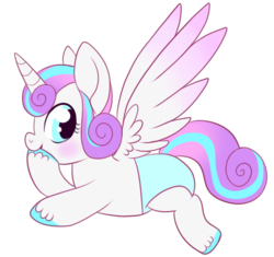 Size: 519x488 | Tagged: safe, artist:lulubell, princess flurry heart, g4, season 6, baby, diaper, female, simple background, solo, transparent background, unshorn fetlocks