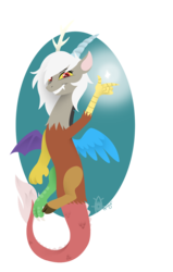 Size: 746x1172 | Tagged: safe, artist:papercutpony, discord, g4, eris, rule 63