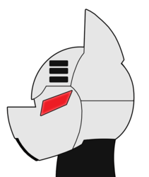 Size: 719x850 | Tagged: safe, artist:combatkaiser, android, choudenshi bioman, mecha clone, ponified, side view, simple background, super sentai, tokusatsu, transparent background