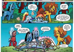 Size: 1328x936 | Tagged: safe, artist:brenda hickey, idw, decepticolt, goldcap, rainbow dash, zappityhoof, friends forever #25, g4, my little pony: friends forever, spoiler:comic, net