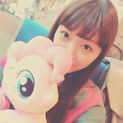 Size: 640x640 | Tagged: safe, artist:onlyfactory, pinkie pie, human, g4, bootleg, irl, irl human, japan, photo, plushie, suzuko mimori