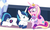 Size: 900x540 | Tagged: safe, artist:dm29, princess cadance, princess flurry heart, shining armor, alicorn, pony, unicorn, g4, my little pony: friendship is magic, season 6, cute, eye contact, female, flurrybetes, julian yeo is trying to murder us, looking at each other, male, mare, open mouth, prone, sitting, smiling, stallion, trio