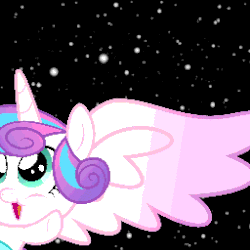 Size: 256x256 | Tagged: safe, princess flurry heart, g4, season 6, animated, female, looking at you, solo, space, stars
