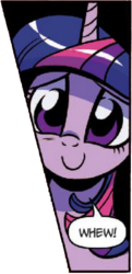 Size: 223x462 | Tagged: safe, idw, twilight sparkle, alicorn, pony, friends forever #25, g4, my little pony: friends forever, spoiler:comic, female, image macro, mare, meme, smiling, solo, twilight sparkle (alicorn)