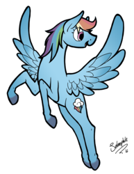 Size: 2550x3300 | Tagged: safe, artist:selenophile, rainbow dash, g4, cute, female, flying, high res, open mouth, solo