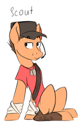 Size: 989x1489 | Tagged: safe, artist:starlyfly, pony, ponified, scout (tf2), solo, team fortress 2