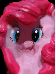 Size: 1143x1527 | Tagged: safe, artist:retsu-the-pony, pinkie pie, g4, female, inwards face, ponk, ponkie poy, portrait, scrunchy face, solo, wat