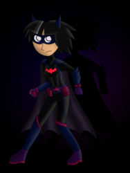 Size: 3000x4000 | Tagged: safe, artist:joeycrick, twilight sparkle, human, g4, arkham city, batgirl, batman, crossover, humanized, voice actor joke