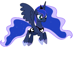 Size: 852x672 | Tagged: safe, artist:lunarevening, princess luna, g4, animated, female, flying, gift art, solo