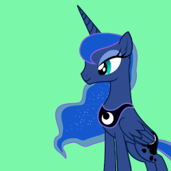 Size: 800x800 | Tagged: safe, artist:age3rcm, princess luna, g4, animated, female, flowing mane, show accurate, solo