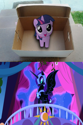 Size: 400x600 | Tagged: safe, nightmare moon, twilight sparkle, alicorn, pony, unicorn, g4, dashie meme, exploitable meme, meme