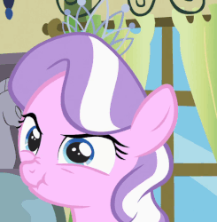 Size: 555x566 | Tagged: safe, edit, edited screencap, screencap, diamond tiara, earth pony, pony, family appreciation day, g4, animated, blinking, female, filly, glare, nose wrinkle, puffy cheeks, scrunchy face, solo, vibrating