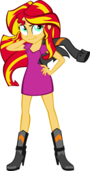 Size: 5258x9977 | Tagged: safe, artist:rokushou, sunset shimmer, equestria girls, g4, absurd resolution, alternate clothes, female, simple background, solo, transparent background, vector