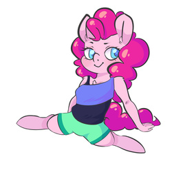 Size: 4000x4000 | Tagged: safe, artist:adroitart, pinkie pie, earth pony, anthro, unguligrade anthro, g4, clothes, female, solo