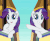 Size: 566x469 | Tagged: safe, edit, edited screencap, screencap, rarity, pony, unicorn, g4, the crystal empire, animated, cute, female, gif, implied changeling, looking at you, mare, open mouth, pointing, pointing rarity, raribetes, self ponidox, smiling, talking, wat
