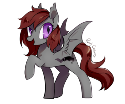 Size: 1000x827 | Tagged: safe, artist:rocy canvas, oc, oc only, bat pony, pony, raised hoof, simple background, solo, transparent background