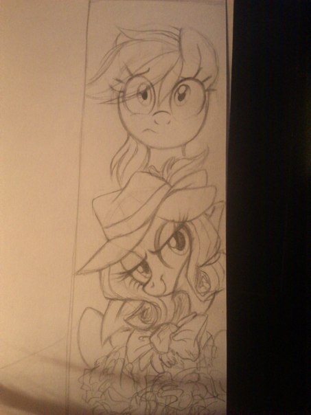 #1079785 - safe, artist:mirtash, rainbow dash, rarity, rcf community