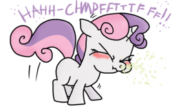 Size: 7000x4509 | Tagged: safe, artist:anyponedrawn, sweetie belle, g4, .psd available, absurd resolution, female, gross, mucus, simple background, sneezing, sneezing fetish, snot, snotty belle, solo, transparent background