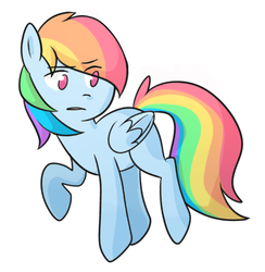 Size: 611x626 | Tagged: safe, artist:nintendash, rainbow dash, pegasus, pony, g4, female, mare, simple background, solo, white background