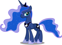 Size: 6831x5000 | Tagged: safe, artist:dashiesparkle, princess luna, alicorn, pony, g4, princess twilight sparkle (episode), .svg available, absurd resolution, crown, female, jewelry, looking at you, regalia, simple background, solo, transparent background, vector
