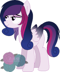 Size: 312x374 | Tagged: safe, artist:t-aroutachiikun, oc, oc only, pegasus, pony, solo