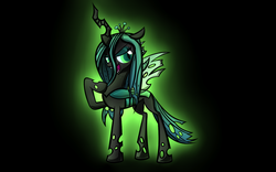 Size: 1600x1000 | Tagged: safe, artist:heavymetalbronyyeah, queen chrysalis, changeling, changeling queen, g4, crown, female, jewelry, regalia, solo